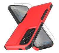 KaiMai for Samsung A53 5G Case, [10 FT Military Grade Drop Protection] [Non-Slip] [2 pcs TPE HD Screen Protector] Heavy Duty Full-Body Shockproof Case for Samsung Galaxy A53 6.5“-Red