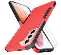 KaiMai for Samsung S22 Plus Case, [10 FT Military Grade Drop Protection] [Non-Slip] [2 pcs TPE HD Screen Protector] Heavy Duty Full-Body Shockproof Case for Samsung Galaxy S22 Plus 5G 6.6“-Red