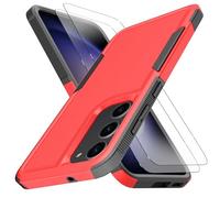 KaiMai for Samsung S23 Plus Case, [10 FT Military Grade Drop Protection] [Non-Slip] [2 pcs TPE HD Screen Protector] Heavy Duty Full-Body Shockproof Case for Samsung Galaxy S23 Plus 5G 6.6“-Red