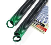 KaiMinDogz Pair of 120lb. Heavy Duty Garage Door Extension Springs Stretch Springs, 25" Long,Double Loop Ends, High Precision Electrophoresis Black Coated, MIN 16,000 Cycles, for 7ft High Garage Doors