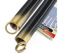 KaiMinDogz Pair of 180lb. Heavy Duty Garage Door Extension Springs Stretch Springs, 25" Long,Double Loop Ends, High Precision Electrophoresis Black Coated, MIN 16,000 Cycles, for 7ft High Garage Doors