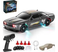 KAIMIO 1:43 Scale Mini RC Drift Car with Gyro Full Proportional RTR 2.4Ghz Remote Control with RGB Lights and a Replaceable Body Shell(8501-Grey)