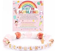 Kaimirui Big Sister Bracelet Gift, Big Sister Bracelet Children, Pearl Bracelet with Postcard and Gift Box Gift for Birth for Girls, Große, Acrylic, No Gemstone