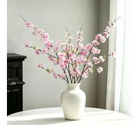 Kainonnan Cherry Blossom 4Pcs Long Stem Artificial Flowers (Pink)