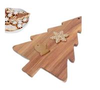 kaiop Christmas Cutting Board,Wooden Charcuterie Board Kitchen Christmas Tree Cutting | Vegetable Platter Serving Tray with Handle Decoration for Cheese