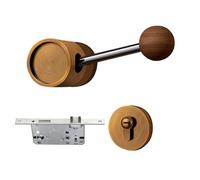 kaiop Door Knobs Interior with Lock,Keyless Privacy Lever Handle | Door Knob with Lock Bedroom - for Bedroom Bathroom Left Right Security Entry Room Home Indoor Garage