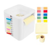 kaiop Sticky Note Holder Dispenser,Note Roll Desktop Container Dispenser - Office Desk Storage Accessories, Desktop Organizer for Shelf College Dorm Office Home Schedule Planning