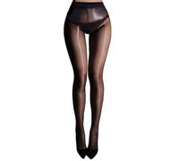 KAIOWPEIC Women's Black 8D Tights, High Waist Control Top, Sheer Glossy, Sexy Shimmery, Plus Size, Adult Women