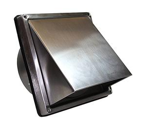 Kair 100mm Cowled Stainless Steel External Vent with Shutter