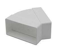 Kair 110 x 54mm 45 Degree Horizontal Rectangular Plastic Duct Elbow