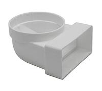 Kair 110 x 54mm to 100mm 90 Degree Elbow Plastic Duct Adaptor