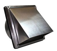 Kair 150mm Cowled Stainless Steel External Vent with Shutter