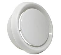 Kair 150mm Plastic Ceiling Extract Valve with Retaining Ring