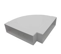 Kair 204 x 60mm 90 Degree Horizontal Rectangular Plastic Duct Elbow