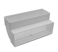 Kair 204 x 60mm 90 Degree Vertical Rectangular Plastic Duct Elbow