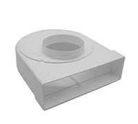 Kair 204 x 60mm to 100mm Rotating 90 Degree Elbow Plastic Duct Adaptor