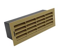 Kair 204mm x 60mm Airbrick with Surround - Beige | Comes as 2 parts, The fascia grille can be removed and replaced if required