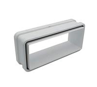Kair 220 x 90mm Fast Seal Rectangular Duct Connector Pipe-to-Pipe | Push-fit installation, Rubber seals eliminates the need to seal joints with silicon