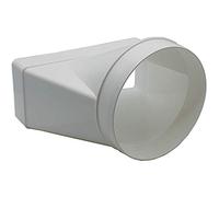 Kair 220 x 90mm to 150mm Rectangular-to-Round Duct Adaptor