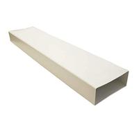 Kair 220 x 90mm x 1m Rectangular Flat Ducting Pipe | Fits inside ducting fittings such as 90 degree bends, For domestic or commercial use