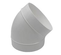 Kair 45 Degree Elbow Bend 125mm - 5 Inch Round Plastic Ducting Joint To Connect Round Duct Pipe Or Flexible Hose