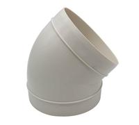 Kair 45 Degree Elbow Bend 150mm - 6 Inch Round Plastic Ducting Joint To Connect Round Duct Pipe Or Flexible Hose