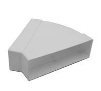 Kair 45 Degree Horizontal Elbow Bend 204mm X 60mm - 8 X 2 Inch Rectangular Plastic Ducting Adaptor