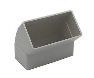 Kair 45 Degree Vertical Elbow Bend 110mm x 54mm - 4 x 2 inch Rectangular Plastic Ducting Adaptor