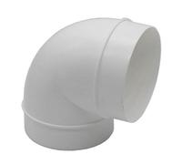 Kair 90 Degree Elbow Bend 100mm - 4 Inch Round Plastic Ducting Joint To Connect Round Duct Pipe Or Flexible Hose