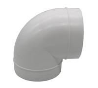 Kair 90 Degree Elbow Bend 125mm - 5 Inch Round Plastic Ducting Joint To Connect Round Duct Pipe Or Flexible Hose