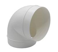 Kair 90 Degree Elbow Bend 150mm - 6 Inch Round Plastic Ducting Joint To Connect Round Duct Pipe Or Flexible Hose