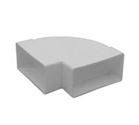 Kair 90 Degree Horizontal Elbow Bend 110mm X 54mm - 4 X 2 Inch Rectangular Plastic Ducting Adaptor