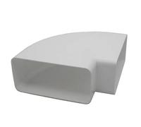Kair 90 Degree Horizontal Elbow Bend 150mm X 70mm - 6 X 3 Inch Rectangular Plastic Ducting