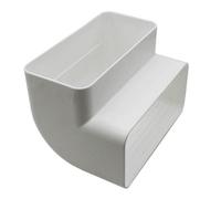 Kair 90 Degree Vertical Elbow Bend 150mm X 70mm - 6 X 3 Inch Rectangular Plastic Ducting Adaptor