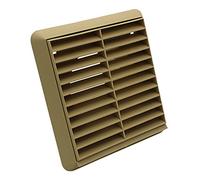 Kair Beige 100mm Louvred Wall Vent Grille with Rear Spigot