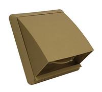Kair Beige 125mm Cowled Wall Vent Grille with Backdraught Shutter