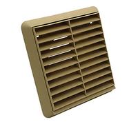 Kair Beige 125mm Louvred Wall Vent Grille with Rear Spigot