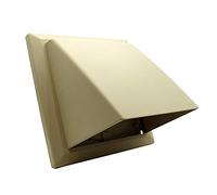 Kair Beige 150mm Cowled Wall Vent Grille with Backdraught Shutter