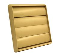 Kair Beige Gravity Grille 183mm External Dimension Ducting Air Vent With 150mm - 6 Inch Round Rear Spigot And Not-Return Shutters