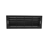 Kair Black Airbrick Grille with Surround for 204mm x 60mm Ducting | For dryer vents and cooker hoods and extractor fans, Suitable for bathroom and kitchen extraction
