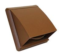 Kair Brown 125mm Cowled Wall Vent Grille with Backdraught Shutter