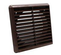 Kair Brown 150mm Louvred Wall Vent Grille with Rear Spigot