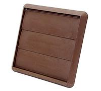 Kair Brown Gravity Grille with Rectangular 110x54mm Rear Spigot | Push-fit installation, Helps prevent backdraughts, Helps block odours and noise and draughts, Durable plastic construction