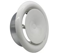Kair Ceiling Supply Valve 125mm - 5 Inch White Coated Metal Vent