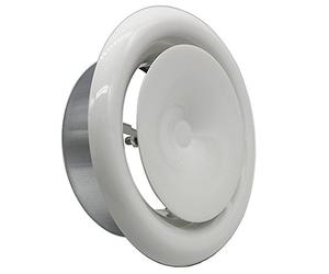 Kair Ceiling Supply Valve 125mm - 5 inch White Coated Metal Vent