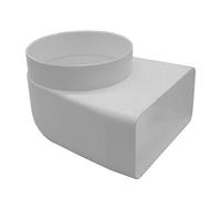 Kair Elbow Bend Adaptor 150mm X 70mm To 125mm - 5 Inch Rectangular To Round 90 Degree Bend Adapter