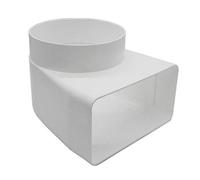 Kair Elbow Bend Adaptor 180mm X 90mm To 150mm - 6 Inch Rectangular To Round 90 Degree Bend Adapter