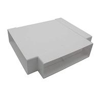 Kair Equal T-Piece Adaptor 204mm x 60mm for Rectangular Plastic Ducting | Push-fit installation, works to duct in to different areas and join different duct