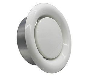 Kair Fir Ceiling Extract Valve 150mm - 6 inch White Coated Metal Vent