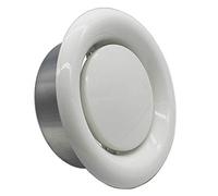 Kair Fire Rated Ceiling Extract Valve 100mm - 4 inch White Coated Metal Vent